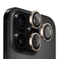 Протектор камера за iPhone 16 Pro / iPhone 16 Pro Max - оригинален протектор за обектив с метална рамка - златен титан