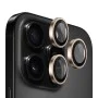 Протектор камера за iPhone 16 Pro / iPhone 16 Pro Max - оригинален протектор за обектив с метална рамка - златен титан