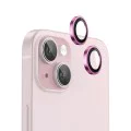 Протектор камера за iPhone 15 / iPhone 15 Plus - оригинален Протектор камера за обектив с метална рамка - розов