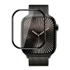 Протектор за Apple Watch 10 42 мм - високомолекулен протектор на екрана с локатор за отстраняване на прах - черен
