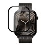 Протектор за Apple Watch 10 42 мм - високомолекулен протектор на екрана с локатор за отстраняване на прах - черен