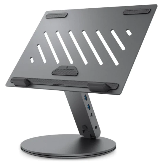 Стойка за лаптоп (LD204H) - в хъб 2x USB, 3x тип