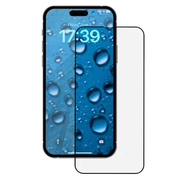 Протектор за iPhone 14 Pro Max - ANANK - 2.5D протектор за екран с подсилени ръбове - Черен