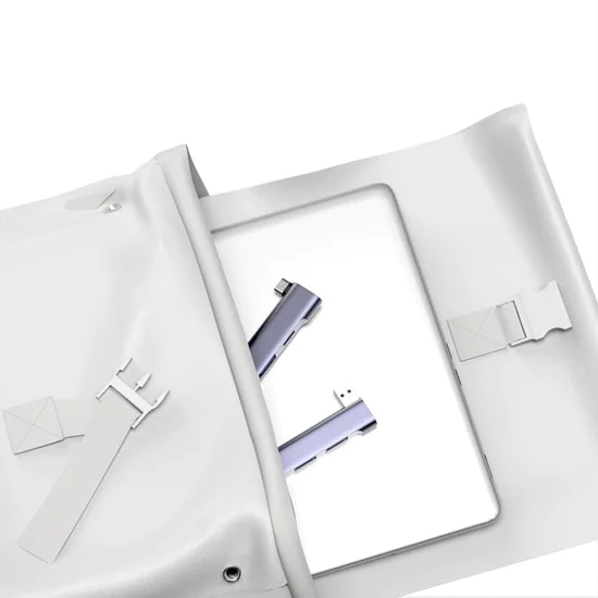 Techsuit - Докинг станция ZenithDock 4 в 1 (H13) - USB-C към 3x USB 2.0, 1x USB 3.0 - Сив