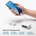 Anker - Безжични слушалки P41i (A3937G21) - с вградено зарядно, стойка, Lightning, ANC, 6 микрофона, режим за игра, бас - бели