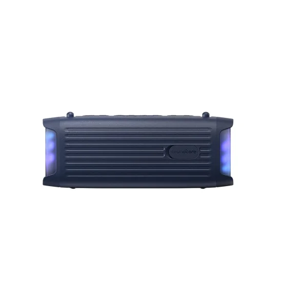 Синthoot Тон Колона, Lightshow, 50 W, 16 H възпроизвеждане, IP68, 2x мощност на баса - безжичен високоговорител Soundcore Boom 3i (D5100030) - Син