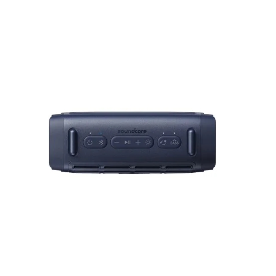 Синthoot Тон Колона, Lightshow, 50 W, 16 H възпроизвеждане, IP68, 2x мощност на баса - безжичен високоговорител Soundcore Boom 3i (D5100030) - Син