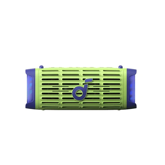 Синthoot Тон Колона, Lightshow, 50W, 16H време за възпроизвеждане, IP68, 2x мощност на баса - безжичен високоговорител Soundcore Boom 3i (D5100060) - зелен