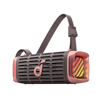 Синthoot Тон Колона, Lightshow, 50W, 16H възпроизвеждане, IP68, бас - безжичен високоговорител Soundcore Boom 3i (D5100080) - Desert Rose Brown