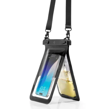 Калъф за IPX8, за телефон, макс. 6,9" - водоустойчив калъф (A603) - черен