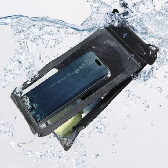Калъф за IPX8, за телефон, макс. 6,9 - водоустойчив калъф (A603) - черен