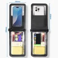 Калъф за IPX8, за телефон, макс. 6,9 - водоустойчив калъф (A603) - черен