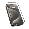 Протектор за iPhone 16 Pro Max - 2.5D Silk Full Cover HD Glass (5 пакета) - черен