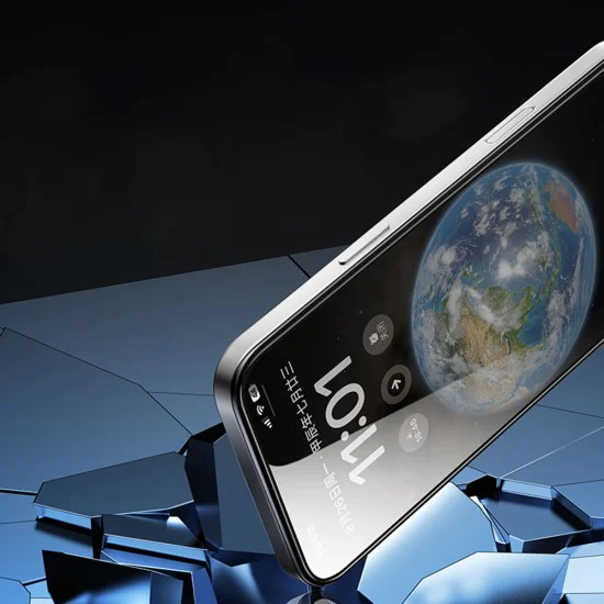 Протектор за iPhone 16 Pro Max - 2.5D Silk Full Cover HD Glass (5 пакета) - черен