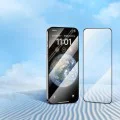 Протектор за iPhone 16 Pro - 2.5D Silk Full Cover HD Glass (5 пакета) - черен