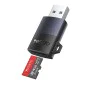 Картов четец – Yesido GS36 – USB, високоскоростен, алуминий, TF, поддръжка 1TB – Черен