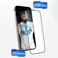 Протектор за iPhone 16 Pro Max - сапфирен скрийн протектор с апликатор Pro - черен