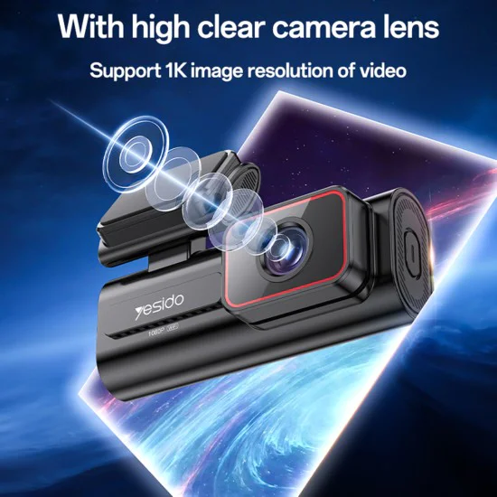 Автомобилна камера – Yesido Dash Camera (KM21) – Full HD 1080p, 145°, 1.47 IPS дисплей – Черна