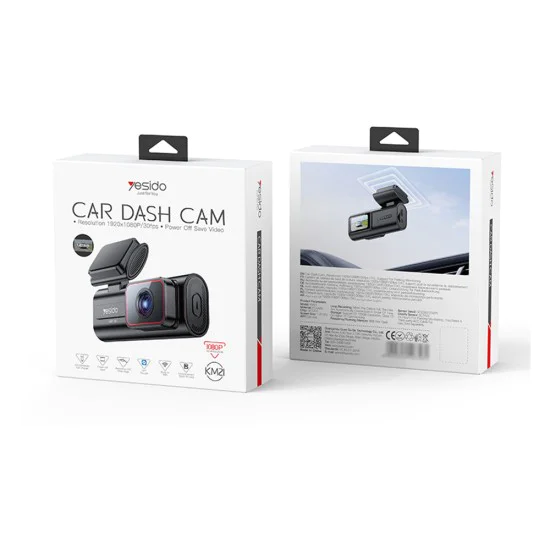 Автомобилна камера – Yesido Dash Camera (KM21) – Full HD 1080p, 145°, 1.47 IPS дисплей – Черна