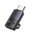 OTG адаптер – Yesido GS28 – Lightning → Type-C, 60W, fast charge, 480Mbps, алуминий – Сив
