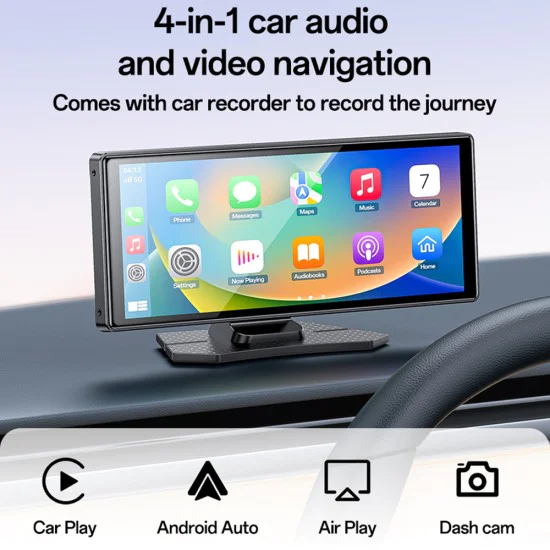 Автомобилен мултимедиен плейър – Yesido Wireless Car Stereo (KM19) – Dual HD камера, Plug&Play, CarPlay, Android Auto – Черен