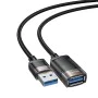 USB удължител – Yesido Extension Adapter (GS26) – USB2.0, кабел 1.5m, оплетка, високоскоростен – Сив