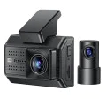 Автомобилна камера – Yesido Dual Dash Camera (KM15) – 2 дисплей, Предна+Задна камера, G-Sensor, до 256GB – Черен