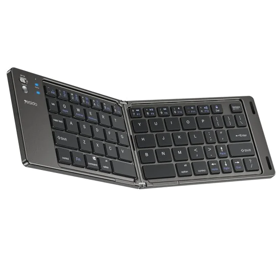 Сгъваема клавиатура – Yesido Foldable Keyboard (KB27) – Type-C, 150mAh, Bluetooth 5.0, ултра тънка – Черна