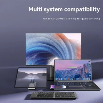 Сгъваема клавиатура – Yesido Foldable Keyboard (KB27) – Type-C, 150mAh, Bluetooth 5.0, ултра тънка – Черна