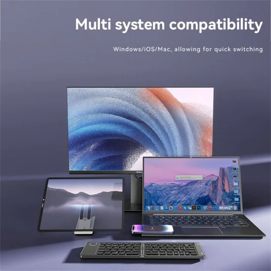 Сгъваема клавиатура – Yesido Foldable Keyboard (KB27) – Type-C, 150mAh, Bluetooth 5.0, ултра тънка – Черна