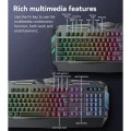 Геймърска клавиатура – Yesido Wireless Keyboard (KB21) – Механична, RGB, жична, 104 клавиша, 1.5m – Черна
