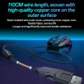 Жична геймърска мишка (KB20) - Yesido - RGB светлини, DPI 1000-7200, USB, 110см кабел - Черно
