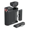 Лавалиерен микрофон – Yesido Lavalier Microphone 2in1 (KR19) – магнитен клипс, 360°, CD аудио, 600mAh, 2.4GHz – Черен