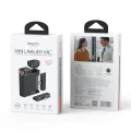 Лавалиерен микрофон – Yesido Lavalier Microphone 2in1 (KR19) – магнитен клипс, 360°, CD аудио, 600mAh, 2.4GHz – Черен