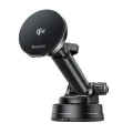 Стойка за автомобил MagSafe – Yesido DS30 – табло/стъкло/въздуховод, Type-C, 15W, Qi2.0 – Черна