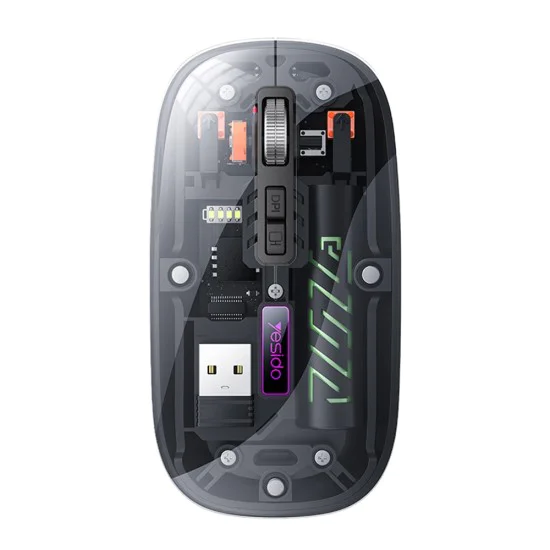 Безжична мишка – Yesido Wireless Mouse (KB29) – Type-C, BT + 2.4G, 800/1200/1600 DPI, 400mAh – Черна