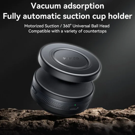 Стойка за автомобил – Yesido C224 – табло, 360° ball head – Черна