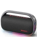 Безжична колонка – Yesido Wireless Speaker (YSW31) – RGB ефект, Bluetooth 5.0, 80W, 8000mAh, водоустойчива – Черна
