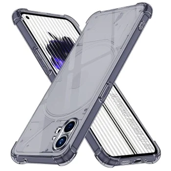 Калъф за телефон Nothing (1) - Techsuit - Shockproof Clear Silicone - Опушено Черен