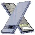 Калъф за Google Pixel 7a - Techsuit - Удароустойчив Clear Silicone - Опушено Черен