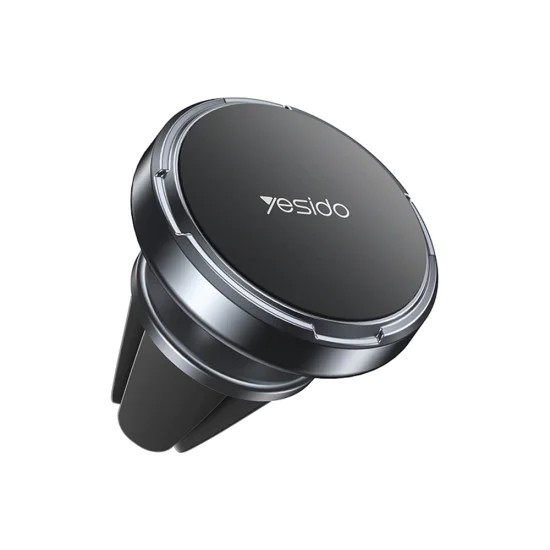 Магнитна Стойка за автомобил – Yesido Mini Car Holder (C214) – въздуховод, 360°, цинкова сплав, анти-плъзгаща – Черна