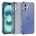 Калъф за iPhone 16 - Techsuit - Удароустойчив Clear Silicone - Опушено Черен