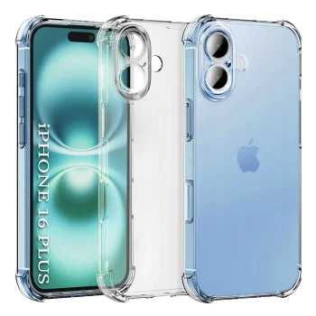 Калъф за iPhone 16 - Techsuit - Удароустойчив прозрачен силикон - прозрачен