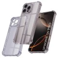 Калъф за iPhone 16 Pro - Techsuit - Удароустойчив Clear Silicone - Опушено Черен
