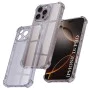 Калъф за iPhone 16 Pro - Techsuit - Удароустойчив Clear Silicone - Опушено Черен