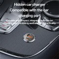 Скрита зарядна букса – Yesido Hidden Car Charger (Y68) – USB-A + Type-C, PD30W, алуминий – Черен