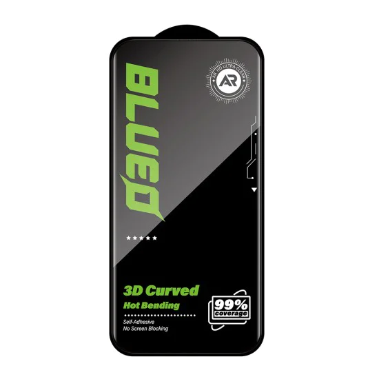 Протектор за iPhone 16 Pro Max - 3D Full Display Curved Edge AR Glass - черен