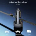 Автомобилно зарядно – Yesido Y50 – 2× Type-C + USB, 60W, LED пръстен, интелигентен температурен контрол – Черно