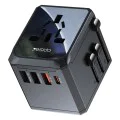 Пътнически адаптер – Yesido Travel Adapter (MC24) – Type-C, USB3.0, 2× USB2.4, многофункционално бързо зареждане – Черен