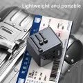 Пътнически адаптер – Yesido Travel Adapter (MC24) – Type-C, USB3.0, 2× USB2.4, многофункционално бързо зареждане – Черен